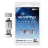 MediaRange Micro USB and USB Flash Drive 32GB for Smartphones, Tablets and PC 06048
